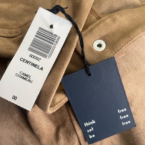 Wilfred Free NWT 00 Suede Mini Skirt Tan Fall Buttons Skirts Bottoms Aritzia XXS - Picture 7 of 10